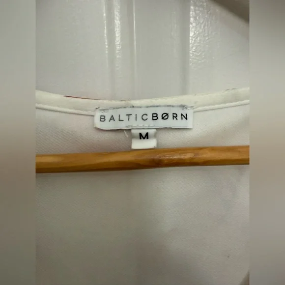 Women’s Baltic Born White And Pink Floral Maxi Dress M Cottagecore Sun Dress - Picture 4 of 12